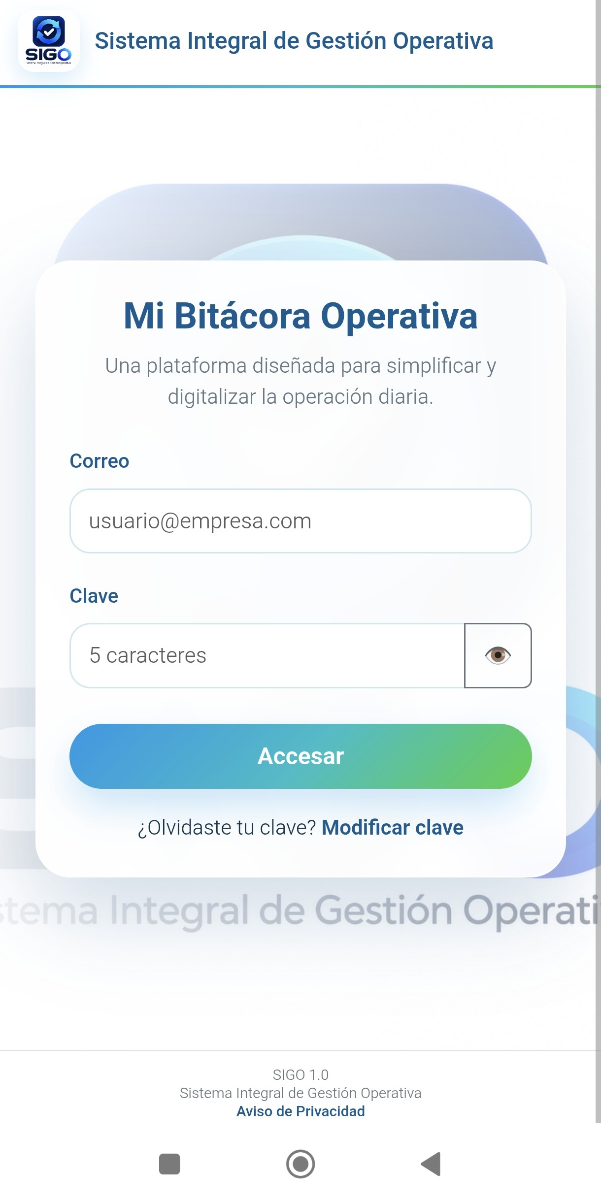 Vista 1 de SIGO